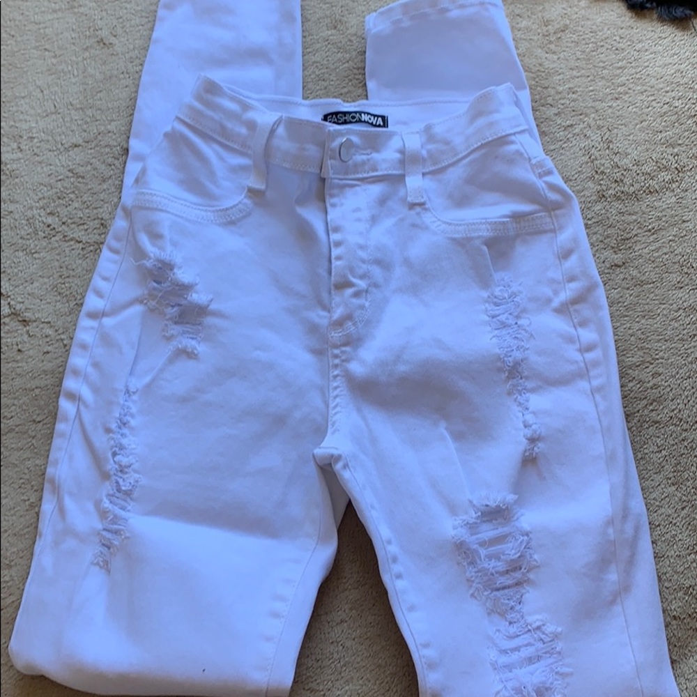 High waisted white jeans Brand New